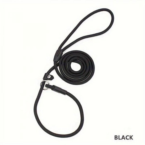 🐾 Laisse coulissante Nylon Noir – 130 cm | Ø 10 mm