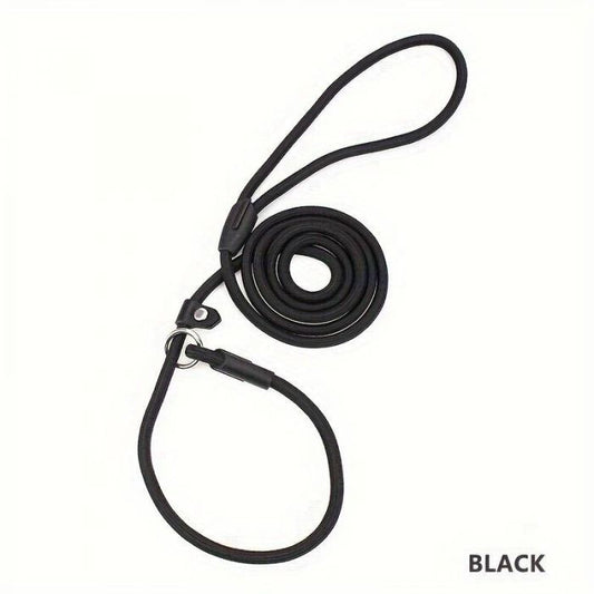 🐾 Laisse coulissante Nylon Noir – 130 cm | Ø 10 mm