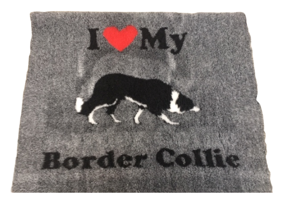 Vet Bed - I Love My Border collie - anti-slip