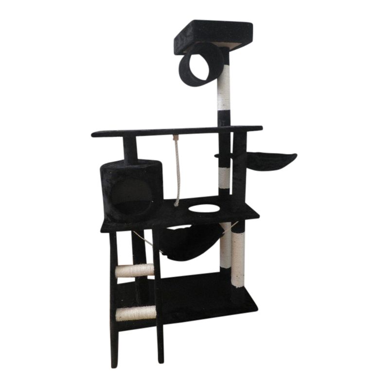 Topmast Krabpaal Pascal - Zwart - 70 x 41 x 141 cm