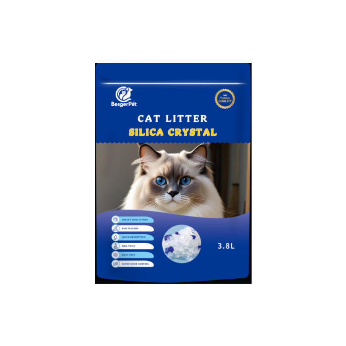 🐱 Litière pour chat Silice ultr absorbant – 3,8 Litres lot de 10 paquets