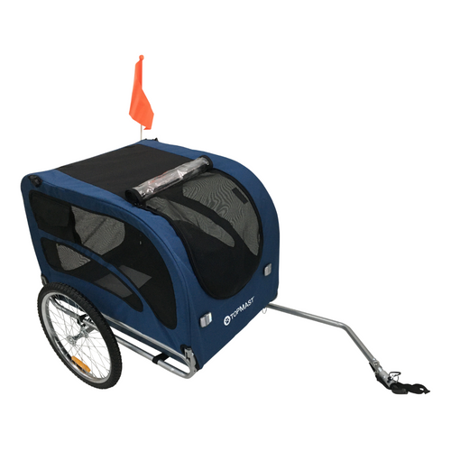 Topmast Classic Dog Bike Trailer - Blue - Size XL