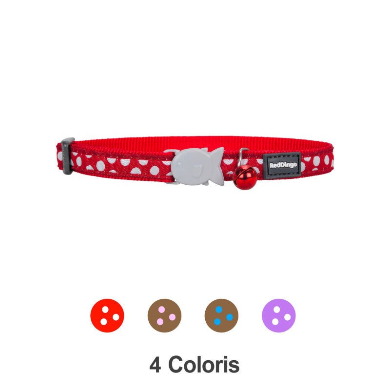 Collier Chat Red Dingo Fantaisie À Pois - Trufféo