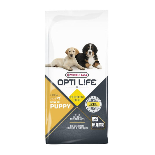 Croquettes Opti Life Chiot Maxi au Poulet – Grande Race, 12,5 kg - Trufféo