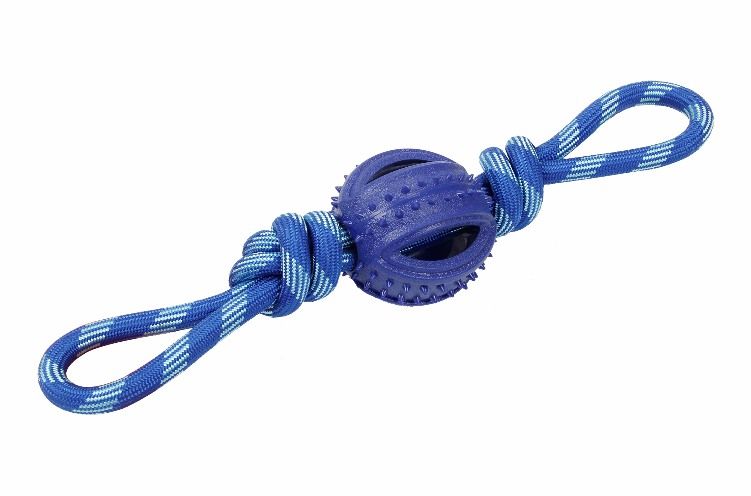 Rubberen Bal Tug - Met Dubbele Lus - 35 cm