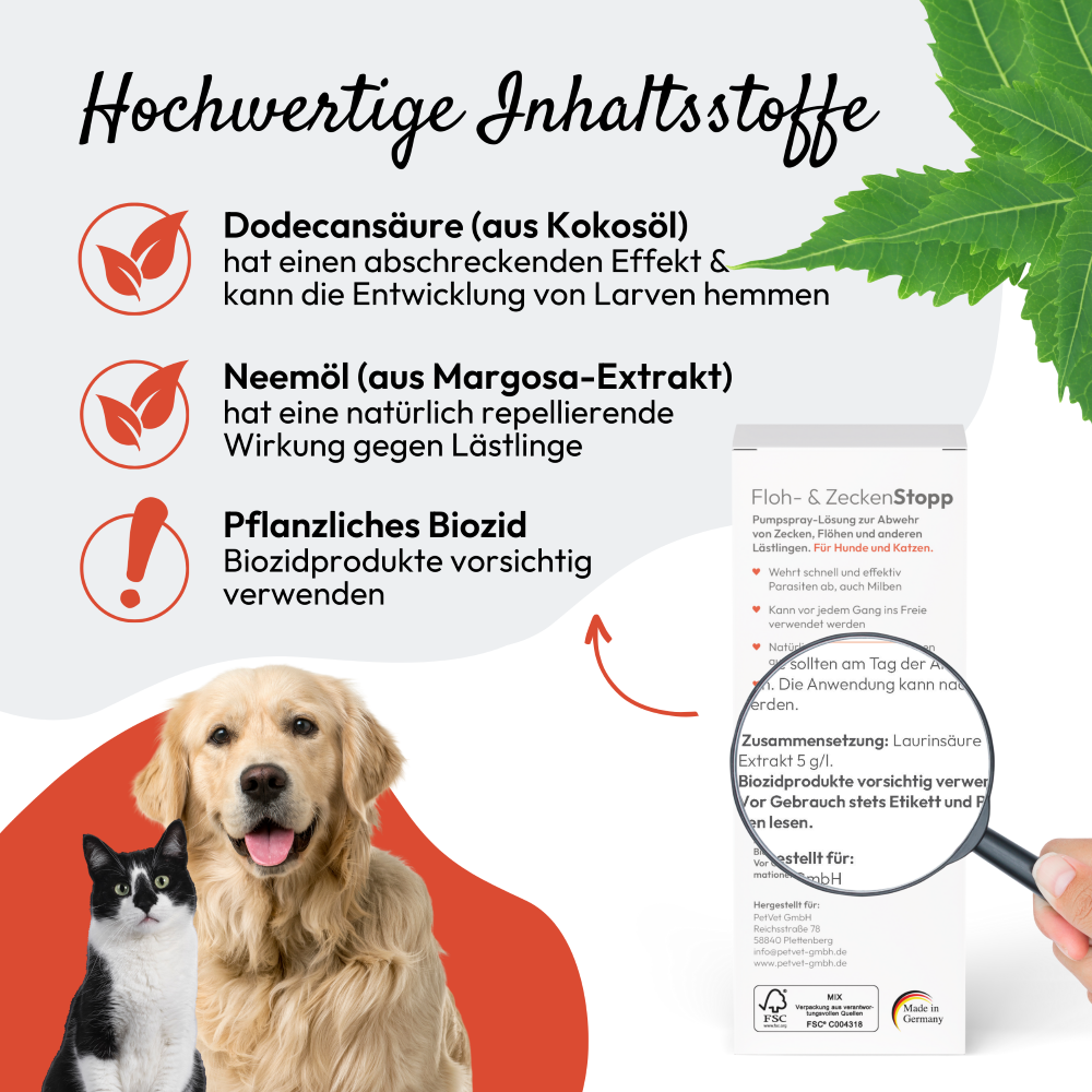 PHA spray anti-puces et tiques pour chiens et chats 100 ml Kauartikel.com GmbH