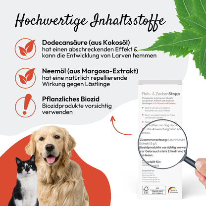 PHA spray anti-puces et tiques pour chiens et chats 100 ml Kauartikel.com GmbH