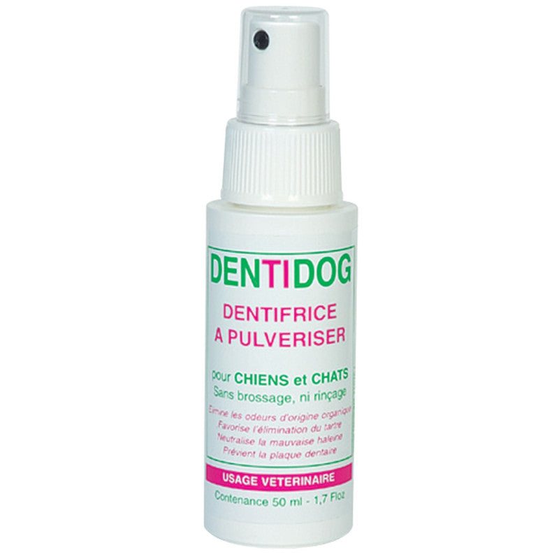 Dentifrice a pulveriser Dentidog pour chien et chat spray 50ml
