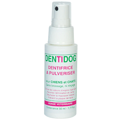 Dentifrice à Pulvériser Sans Brossage – Chien & Chat, 50 ml (Dentidog)