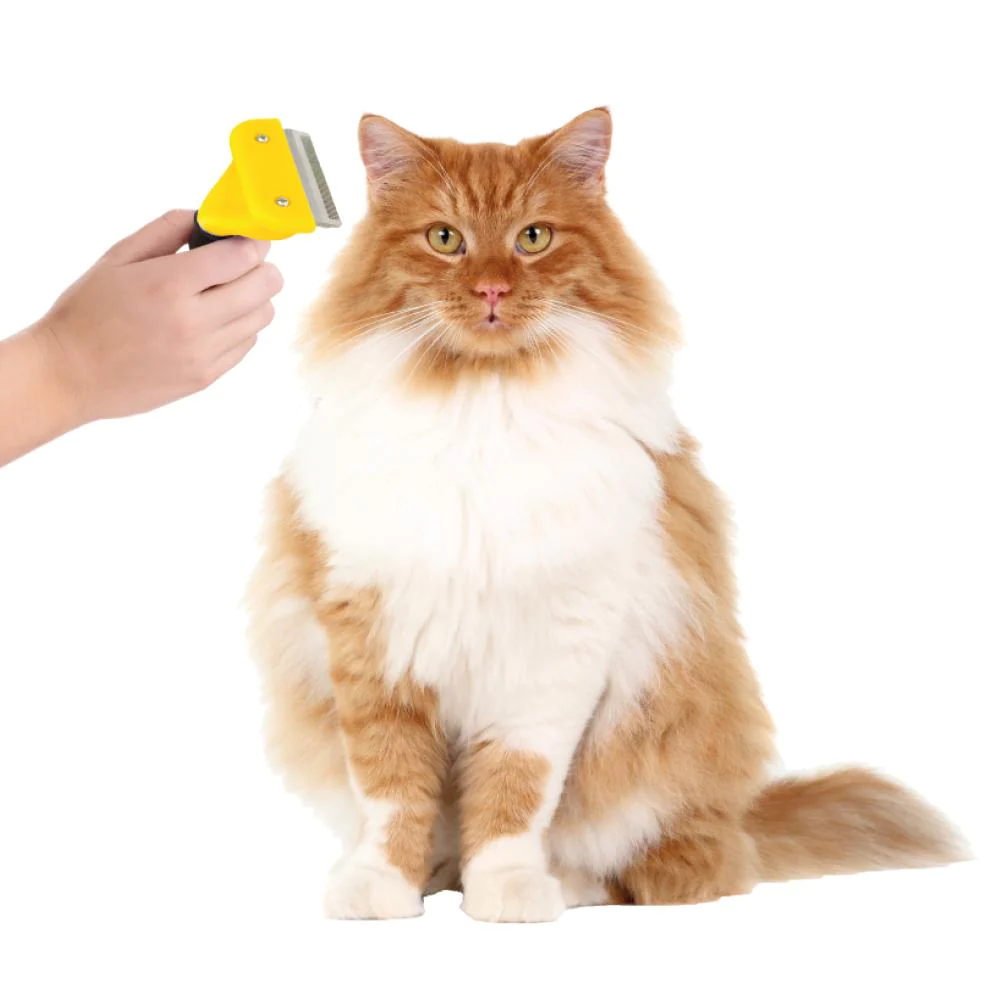 DeShedding Kam Heavy Duty M - Geel- Voor Honden en Katten