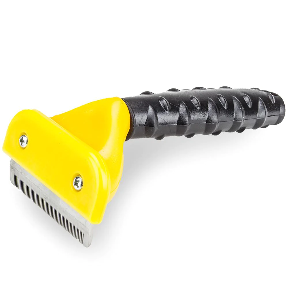 DeShedding Kam Heavy Duty M - Geel- Voor Honden en Katten