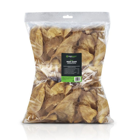 Oreilles de bœuf séchées – Friandise naturelle pour chien - 100 pièces