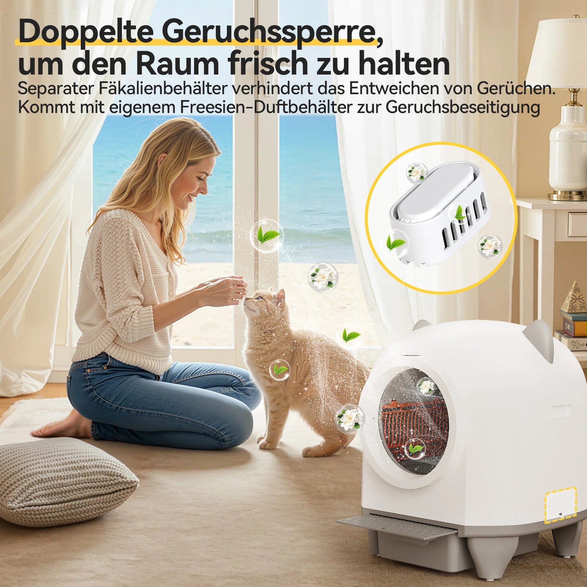 Devoko – Litière automatique connectée et autonettoyante pour chats - Trufféo