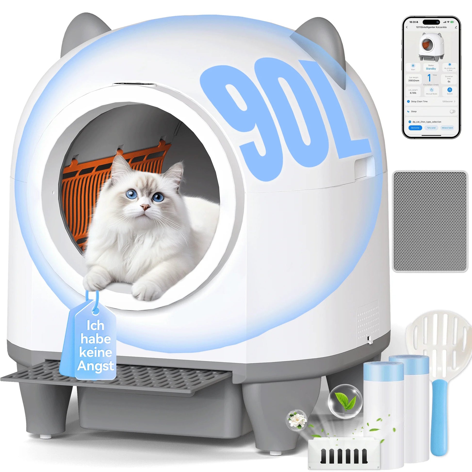 Devoko – Litière automatique connectée et autonettoyante pour chats - Trufféo