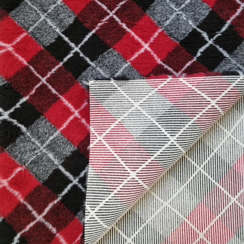 Vet Bed Diamond - Rood, Grijs & Zwart - Antislip Hondenmat