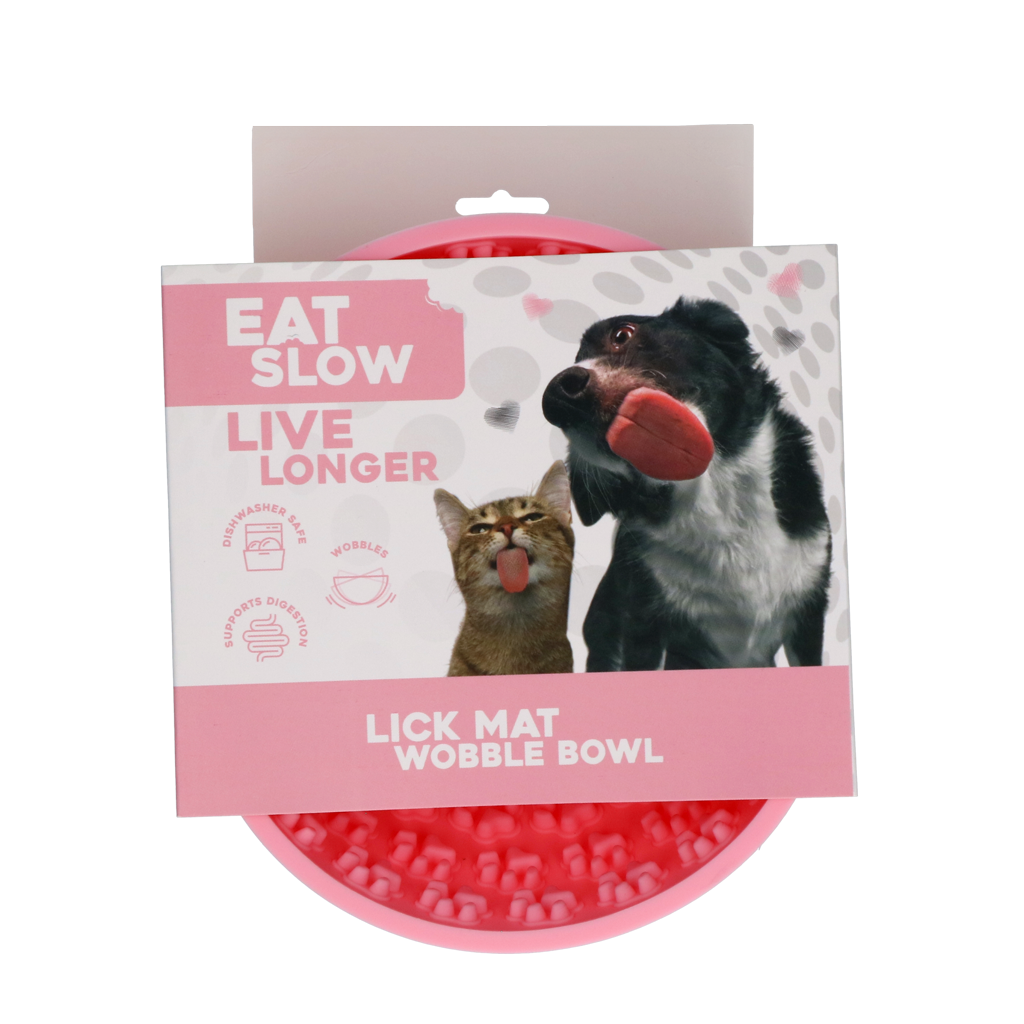 Bol oscillant rose à lécher pour chien - Mangez lentement, vivez plus longtemps Hofman Animal Care