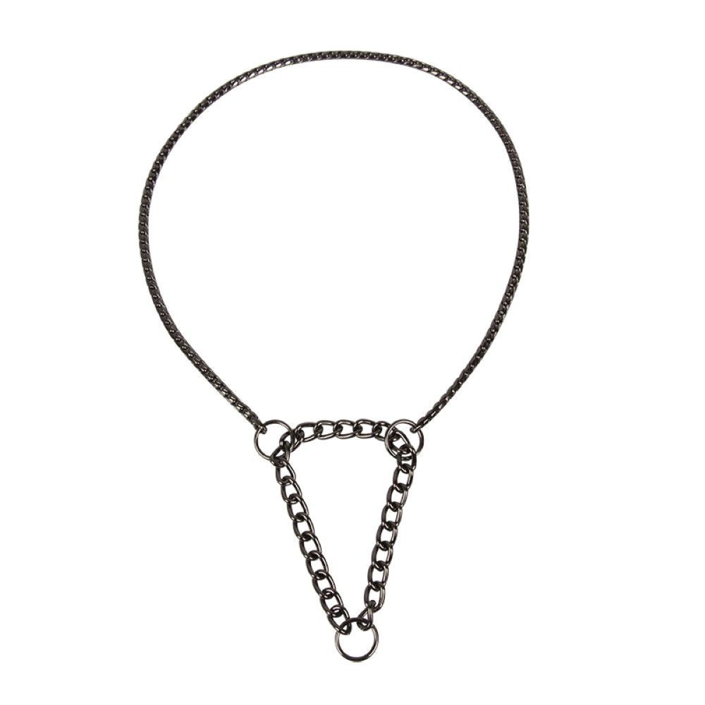 Topmast Halsketting Metaal Slip Dubbel - 45 cm - Antraciet