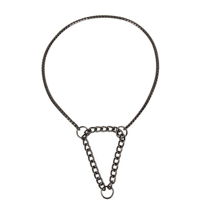 Topmast Halsketting Metaal Slip Dubbel - 45 cm - Antraciet