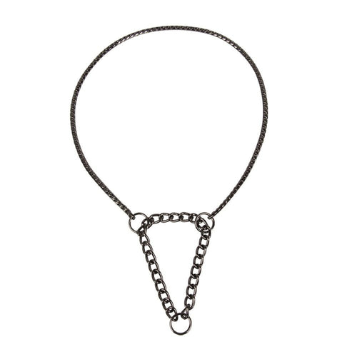 Collier à Chaîne Métal Slip Doublé - 45 cm - Anthracite