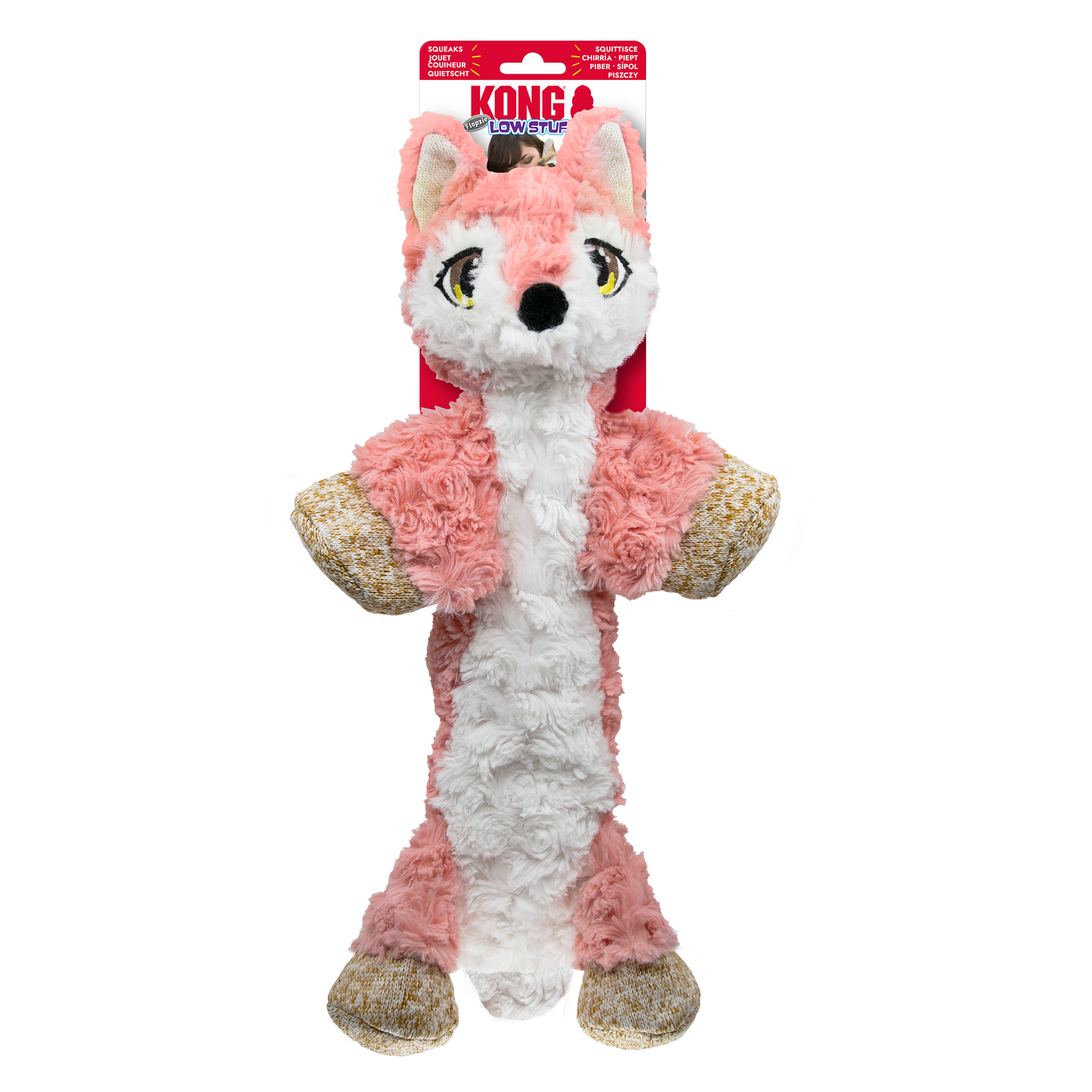 KONG Low Stuff Flopzie Fox – Taille M KONG