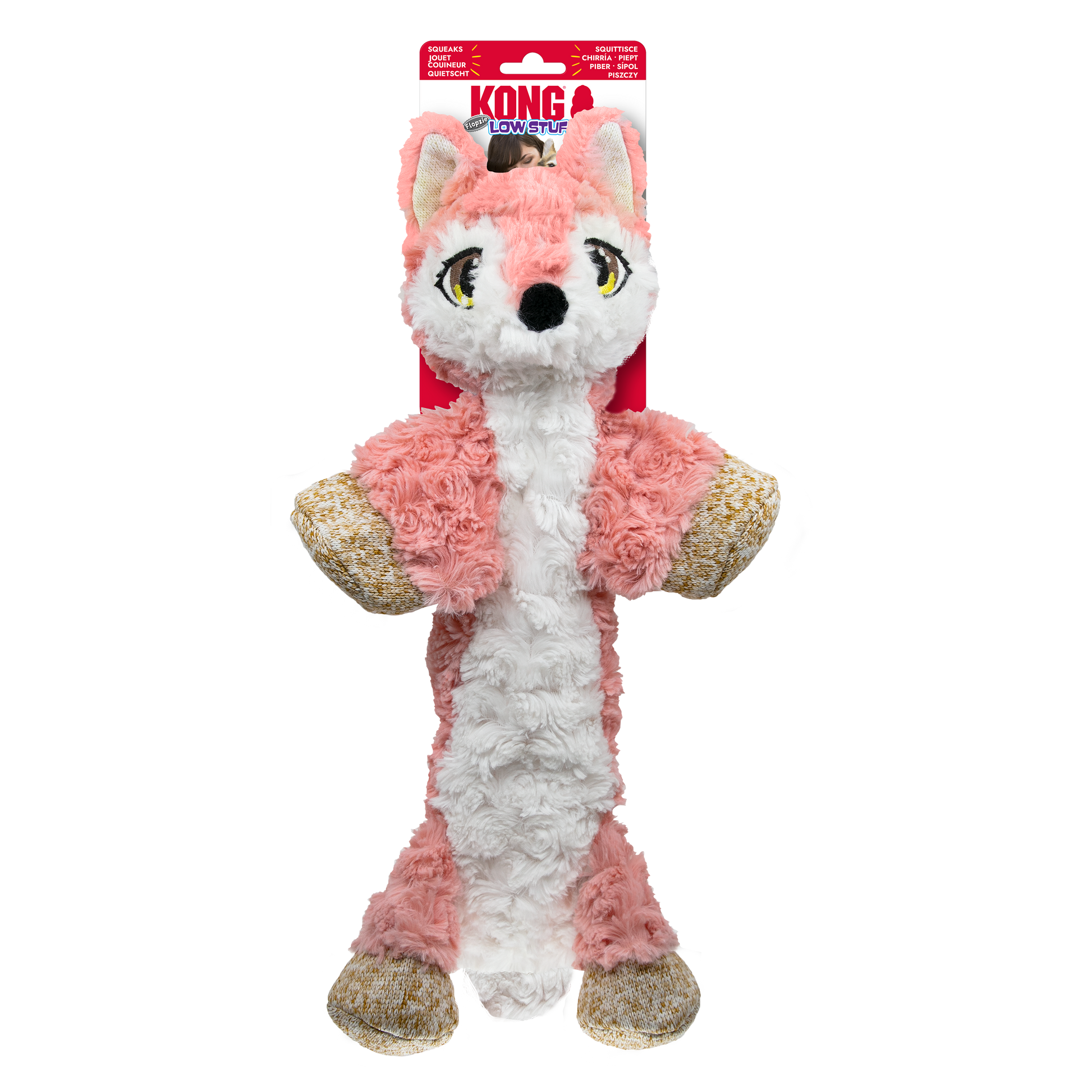 KONG Low Stuff Flopzie Fox – Taille M KONG