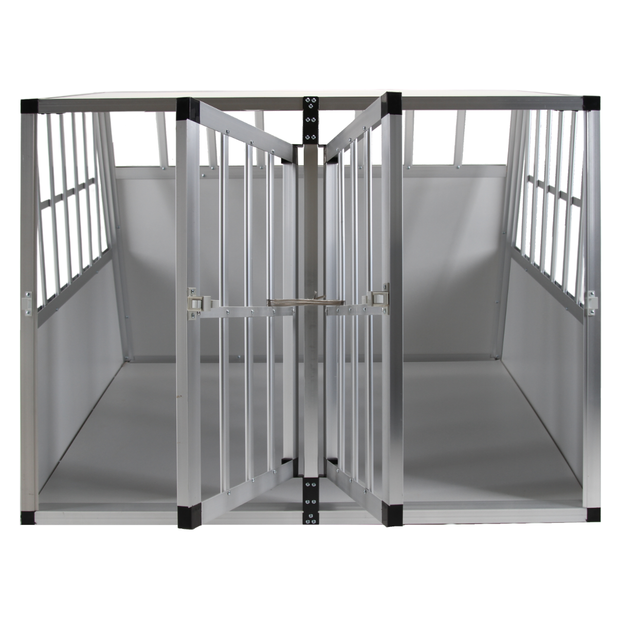 Topmast Autobench Ellipse - XXL - 104 x 91 x 69 cm - Lichtgrijs - Aluminium Reisbench met Tussenschot
