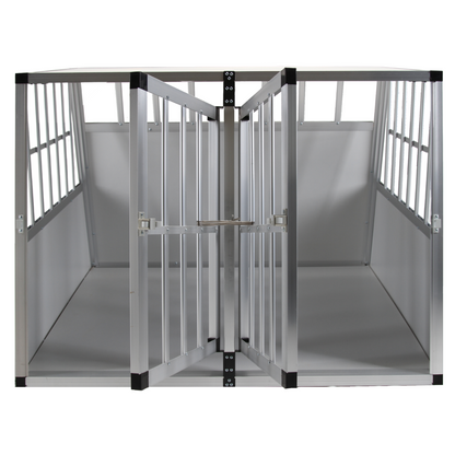Topmast Autobench Ellipse - XXL - 104 x 91 x 69 cm - Lichtgrijs - Aluminium Reisbench met Tussenschot