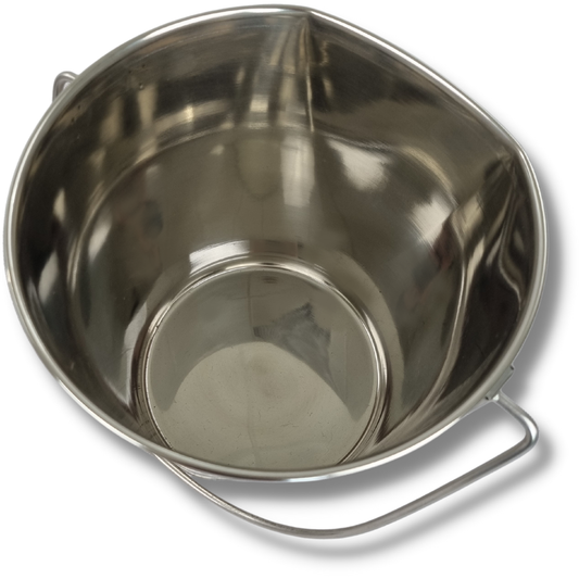 🐾 Seaux en Acier Inoxydable à Face Plate