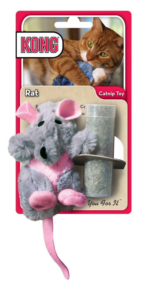 Jouet Souris KONG pour Chat Gris/Rose