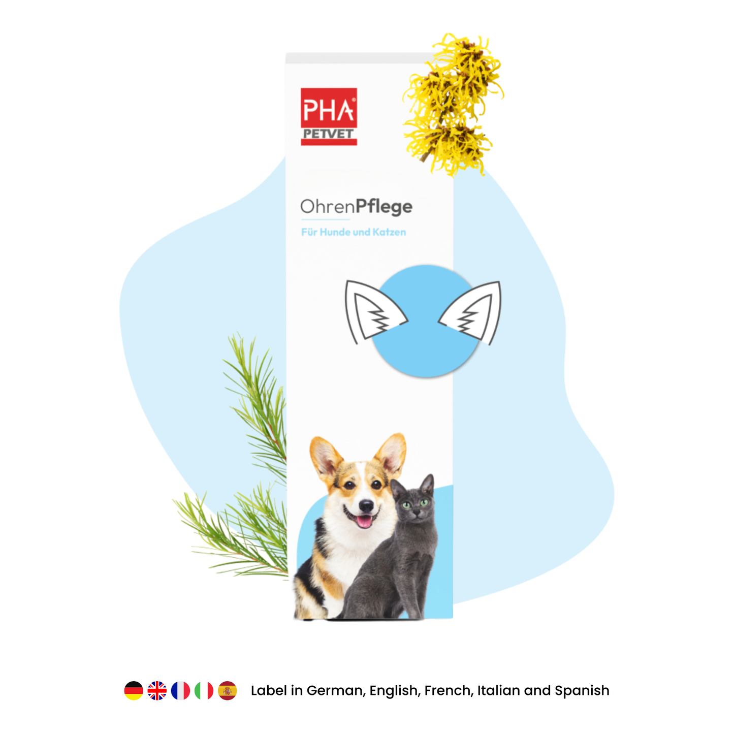Soin auriculaire PHA pour chiens et chats 100 ml Kauartikel.com GmbH