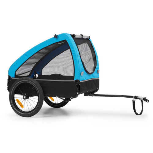 TOPMAST SHUTTLE Dog Bike Trailer - SmartSpace - <45 kg - Black Blue - 54 x 58 x 86 cm