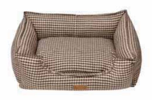 Topmast Hondenmand Lyon - Bruin motief - XL - 110 x 80 x 28 cm