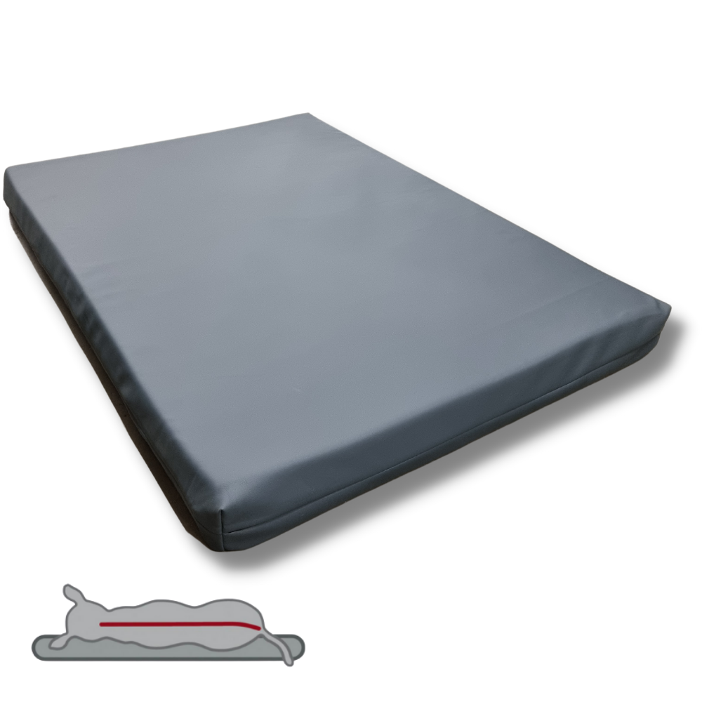 Coussin orthopédique pour chien Topmast - Anthracite - Aspect cuir Trufféo