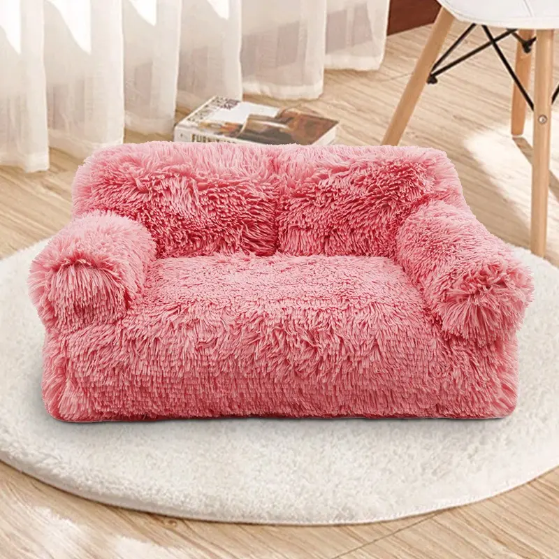 Topmast Fluffy Sofa - Roze - 66 x 48 x 33 cm