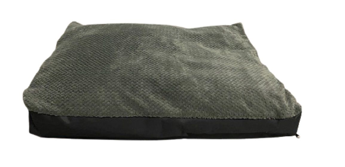 Topmast Hondenkussen Jacquard - Grijs Fleece - Zachte vulling - 100 x 70 x 10 cm