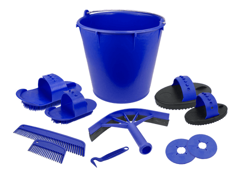 Kit de pansage 10 pièces en seau