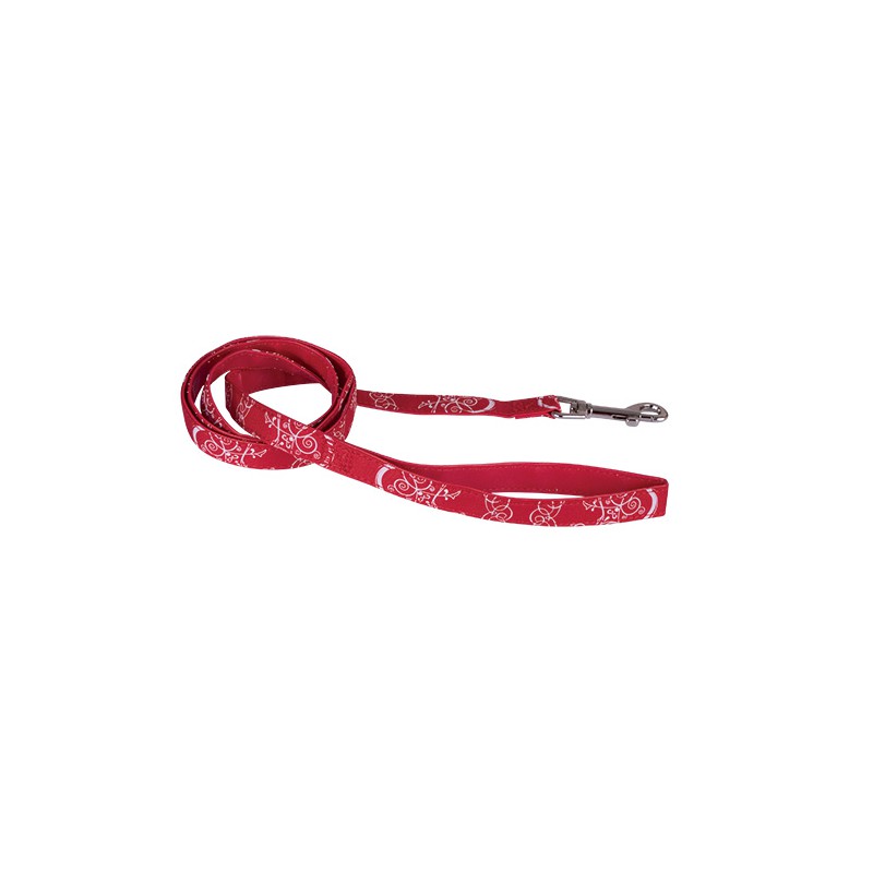 Laisse simple Doogy rouge pour chien