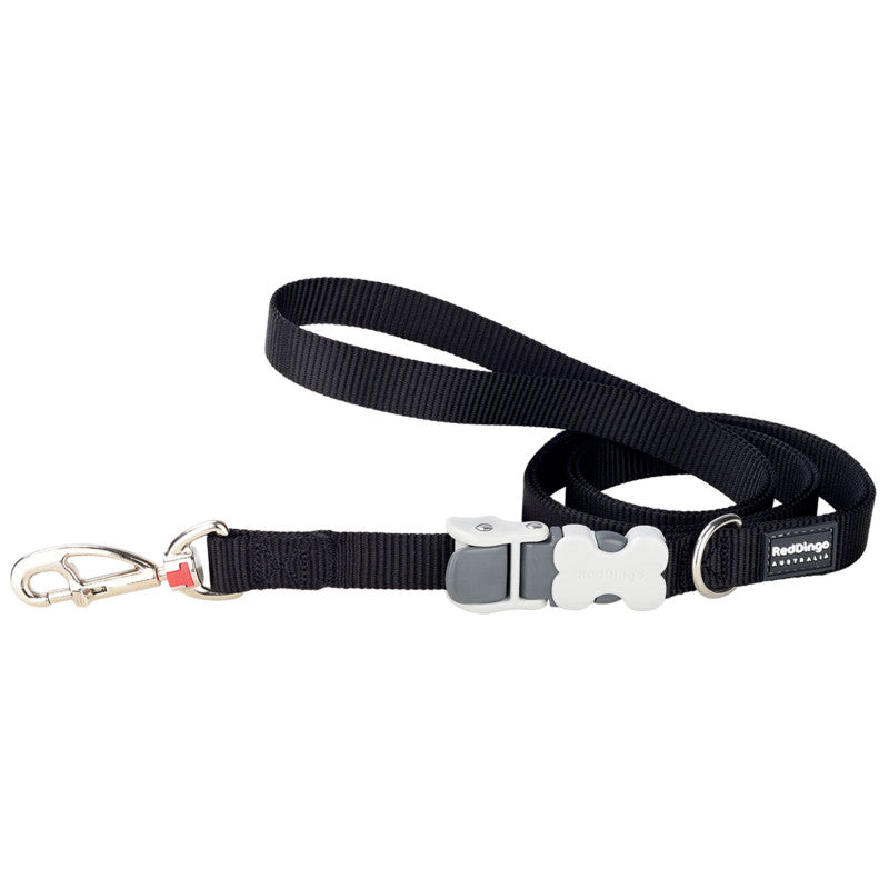 Laisse Superlead Plain Red Dingo – 1,10 à 1,80 m, Noir RED DINGO