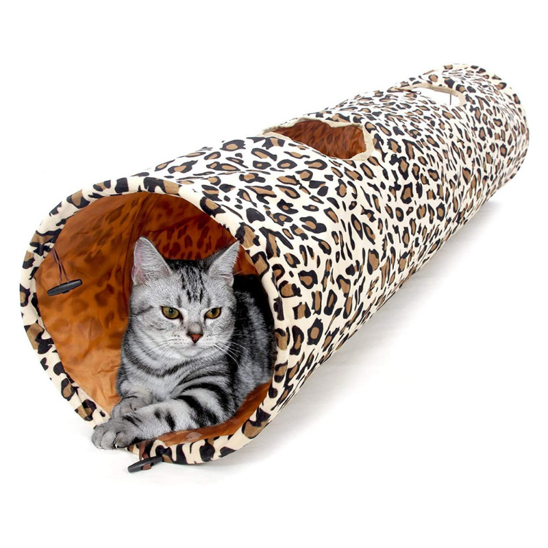 Topmast Leopard Kattentunnel - Speeltunnel 120 x 25 CM