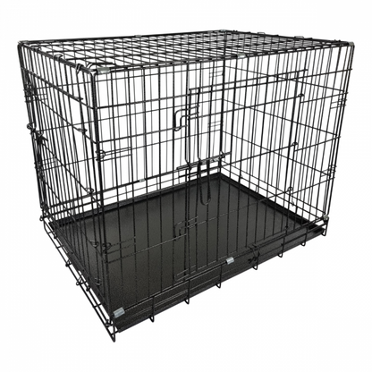 Cage pour chien Topmast Premium - Revêtement noir et argent
