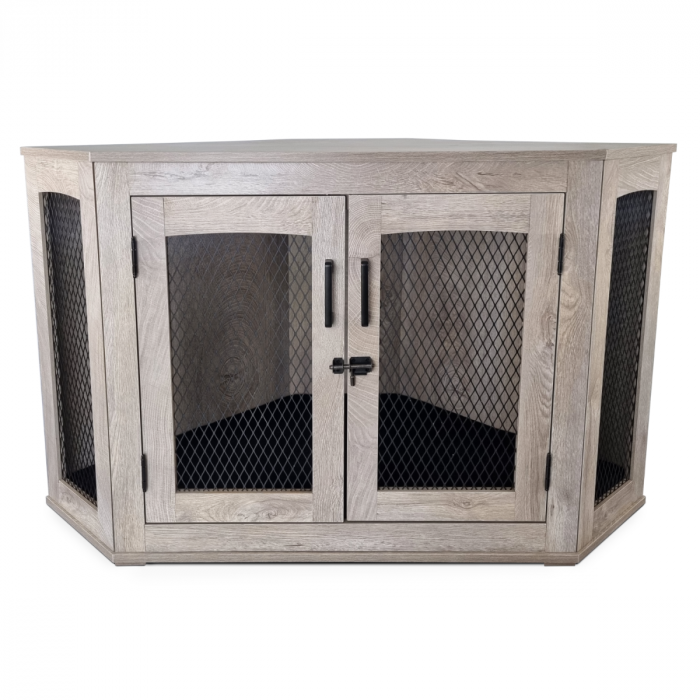 Cage luxueuse Mira Topmast- Modèle d'angle - 109 x 60 x 67 cm - Grise TOPMAST