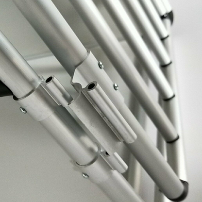 Topmast Autobench Aluminium - Stevige Reisbench - Ronde Buizen - Lichtgrijs