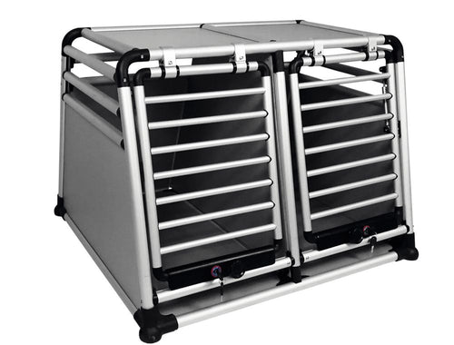 Cage de transport Aluminium Superieur – Double – Grand Modèle 🚗🐾
