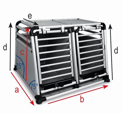 Topmast Aluminium TravelBox Superior - Dubbel - Met Gasveer en Slot - Large