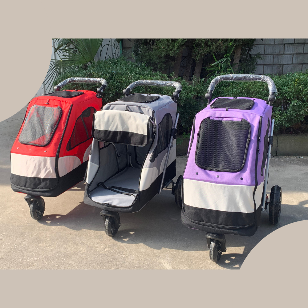 Topmast Hondenbuggy Deluxe - 3 Wielen - Grijs