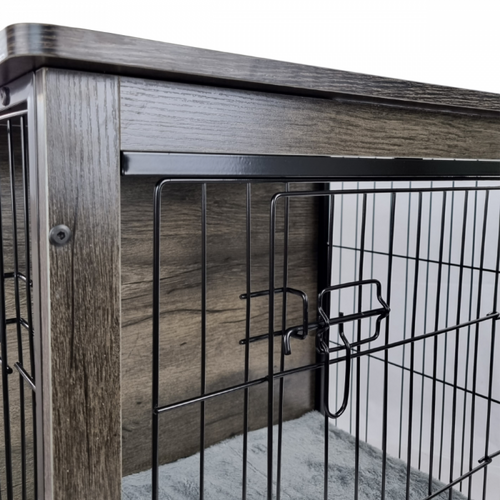 Cage pour chien Topmast - Gris foncé - Avec tapis de cage - Différentes tailles