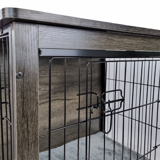 Cage pour chien Topmast - Gris foncé - Avec tapis de cage - Différentes tailles