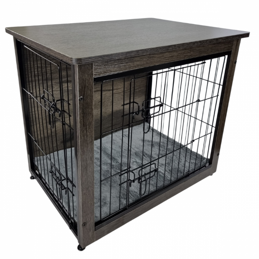 Cage pour chien Topmast - Gris foncé - Avec tapis de cage - Différentes tailles