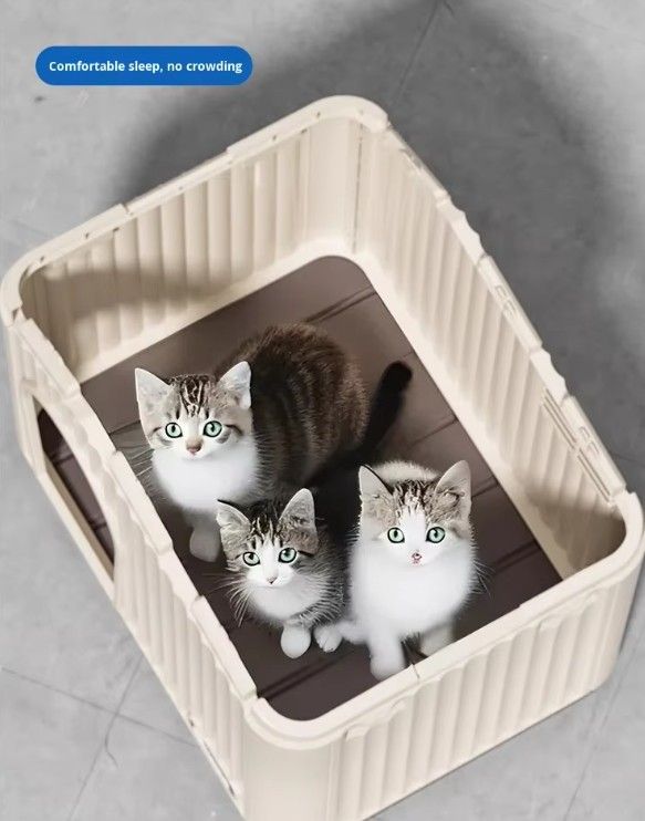 Topmast Kunststof Dierenverblijf PEDRO 2 -  voor Middelgrote hond of Kat 75 x 64 x 52 cm