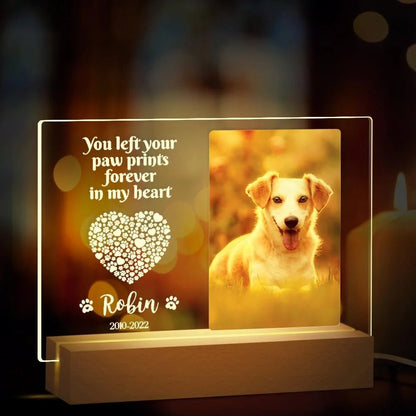 Personalized Custom Pet Photo Frame 3D Acrylic Lamp Customized Dog Cat Memorial Photo Frame Pet Sympathy Gifts LED Night Light - Trufféo